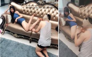 【芷晴】调教一只清洁狗强制羞辱