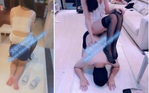 【汐月&路子】偷舔睡午觉女王脚被脚耳光 黑丝虐乳-97LZTD-06