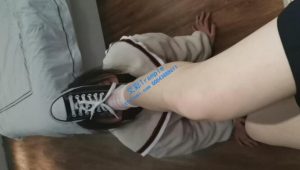 【校园女M系列】帆布鞋棉袜羞辱女M【二】-MTBT-0039