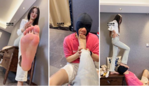 【狗哥】牛仔裤女神-脏鞋白袜气味辱-97LZTD-328639