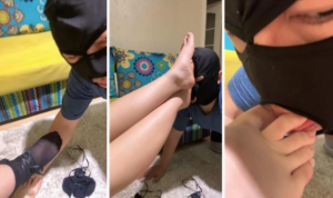 【九朝】帆布鞋黑袜羞辱贱奴-97LZTD-329208