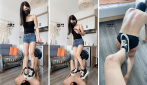 【甜一】清理脏鞋底-虐乳-高帮鞋踢踹踩-97LZTD-329313