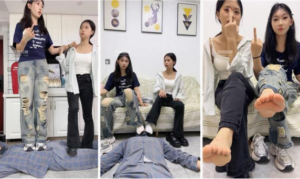 【素人抽水机】开发双S-踩踏揪耳朵白袜捂脸-97LZTD-450003