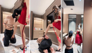 【卡莎女帝】捆绑高跟踢踹-连环抽耳光-97LZTD-451090